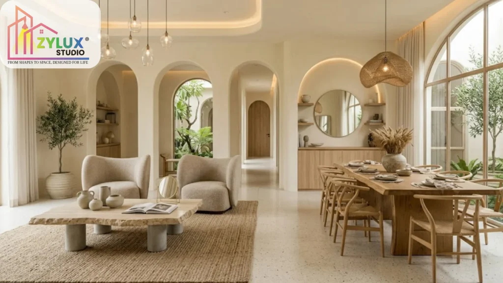 modern curved interior design